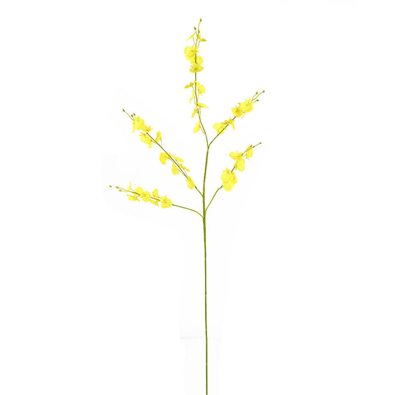 Realistic 5-Branch Dancing Lady Orchid Silk Flower Arrangement - Perfect for Wedding Decorations, Hotel Events, and Home Décor