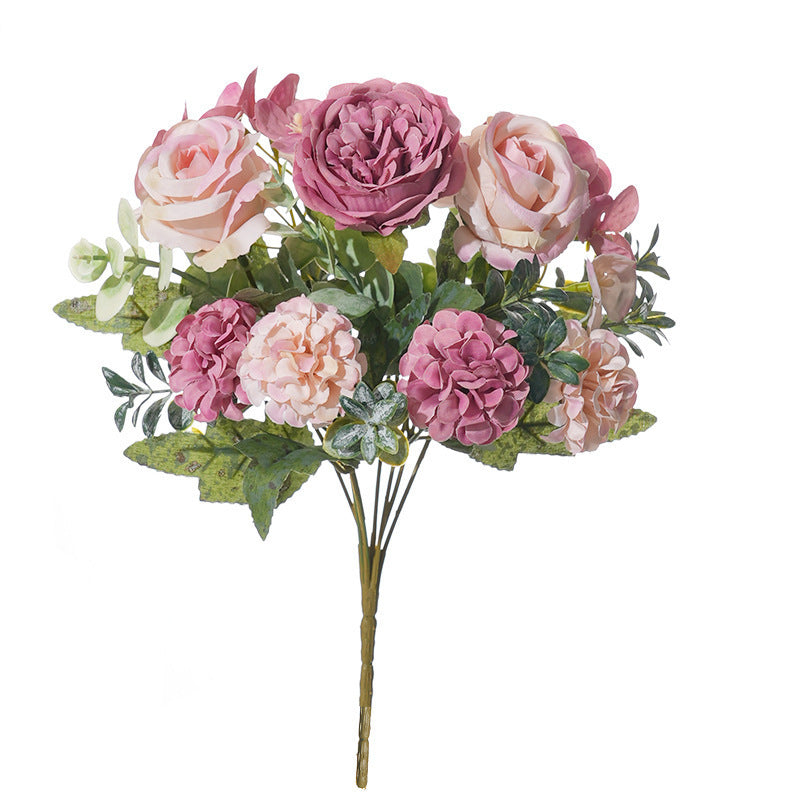 Lifelike Peony and Rose Artificial Flowers for Wedding Decorations – Silk Floral Arrangements for Home Decor and Event Styling