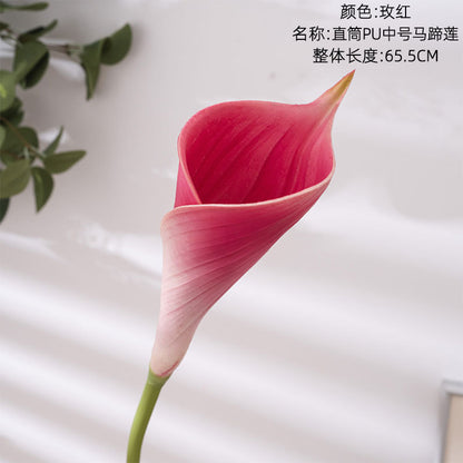 Stunning Green Plant Wedding Decor - Realistic Calla Lily Artificial Flowers for Ins-inspired Aesthetic - Perfect for Home Decor & Event Styling - Model MW01511Y