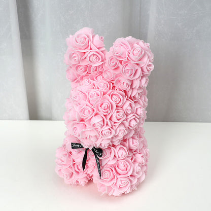 Beautifully Crafted Faux Flower Unicorn Bear: A Stunning Gift of PE Foam Rose Teddy Bear for Girlfriends - Perfect for Birthdays, Valentine's Day, and Eternal Love