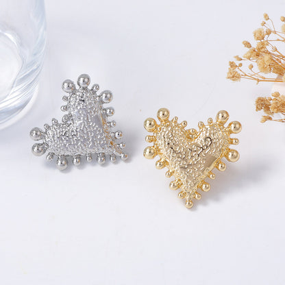 Retro Artistic Temperament Alloy Heart-Shaped Adjustable Ring - Unique Design for Effortless Everyday Style