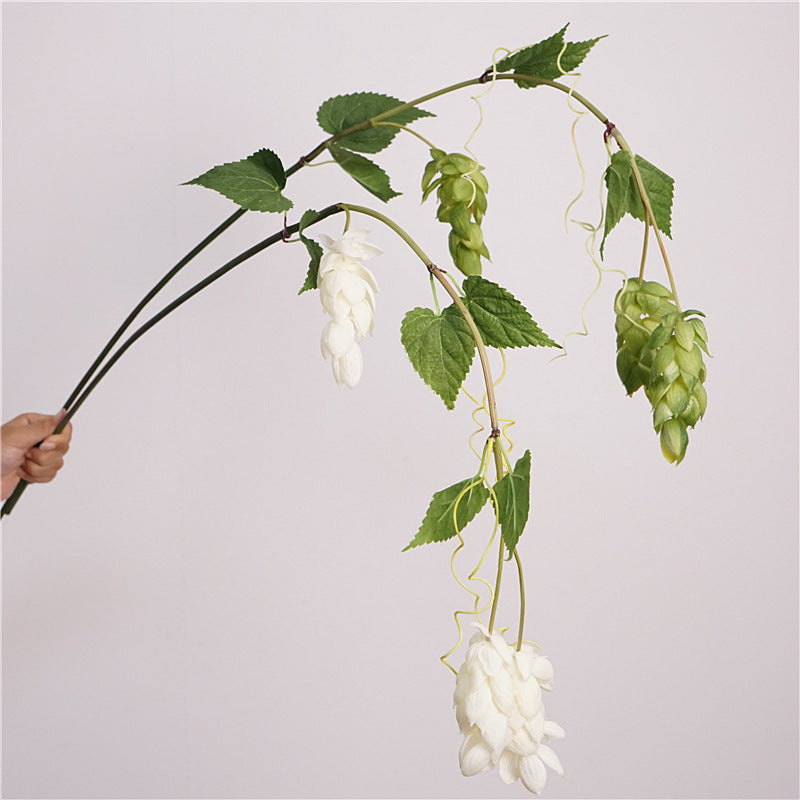 High-Quality Soft Foam Climbing Ivy Hops Simulation Flower Vine Plant - Perfect for Home Decor, Photography Props, and Rustic Aesthetic Enhancements