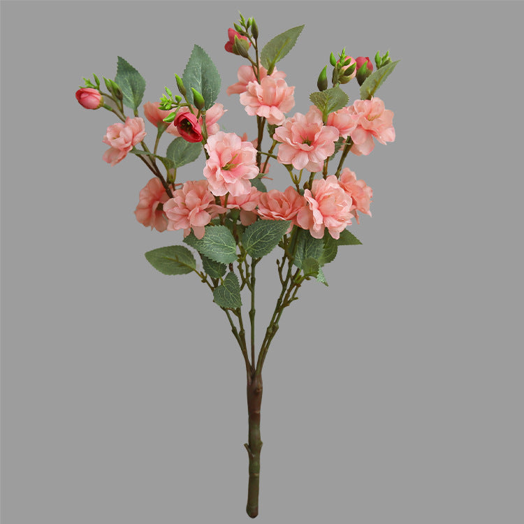 Romantic Minimalist Floral Arrangement with Camellia Silk Flowers for Home Décor - Perfect Dining Table Centerpiece and Timeless Decoration