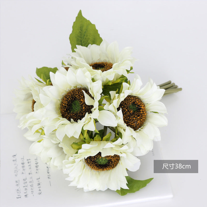 Stunning Realistic Sunflower Stem -  Faux Sunflower Bouquet for Home Décor – Brighten Up Your Space with Lifelong Natural Beauty!