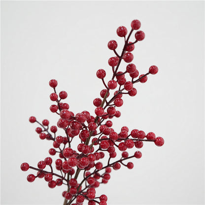 Realistic Red Winterberry Faux Flower Arrangement | Stunning Home Decor for Living Room and Wedding | Perfect for Brides and Special Occasions