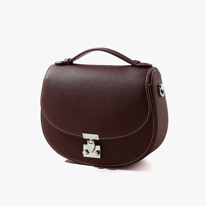 Minimalist Winter Genuine Leather Women's Bag Chic Cowhide Tote Crossbody Design for Unique Fashion