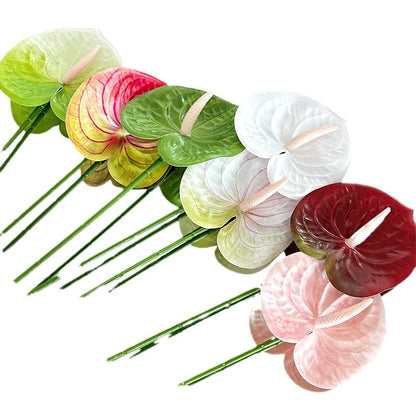 Stunning 3D Printed Simulated Flowers - White and Red Anthurium for Weddings, Floral Arrangements, and Home Decor - Perfect for Event Styling and Soft Furnishings!