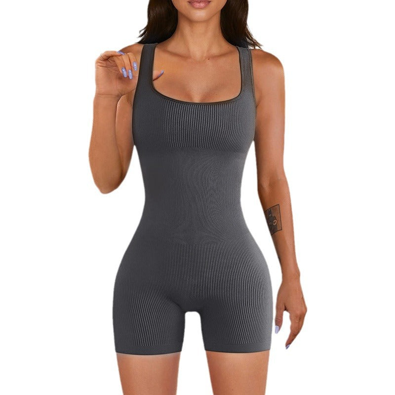 Seamless Breathable Aerodynamic Women's Yoga Jumpsuit Training Gear for and Style