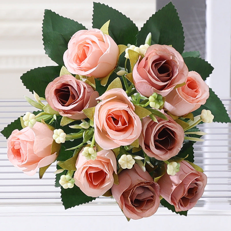 Elegant Faux Floral Bouquet for Home Decor and Weddings - Luxury Simulation Blooms for Landscaping and Event Design