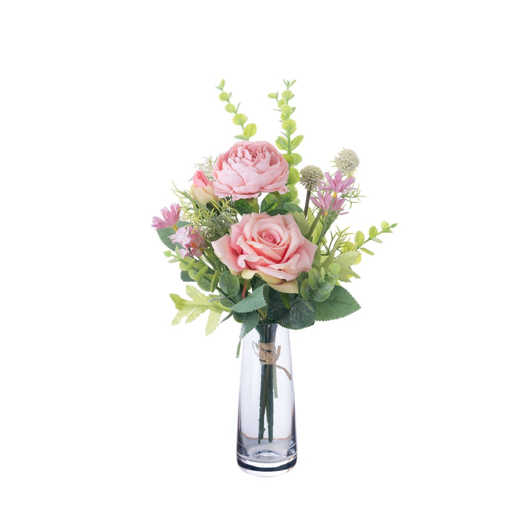 Lifelike Rose Wall Decor - Stunning Faux Flower Bouquet for Home Decoration, Wedding Arrangements, and Elegant Floral Displays | CF01364