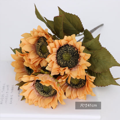 Stunning Realistic Sunflower Stem -  Faux Sunflower Bouquet for Home Décor – Brighten Up Your Space with Lifelong Natural Beauty!