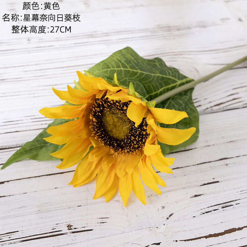 Starlit Sunflower and Rose Bouquet - Realistic Artificial Floral Home Décor for Stunning Wall Displays, INSMW22100