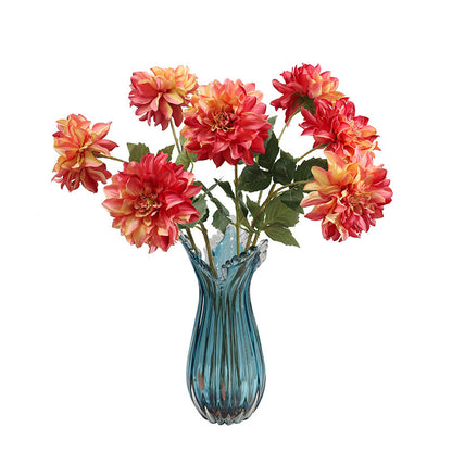 Lifelike Dahlia Faux Floral Arrangement for Home Décor - Perfect for Living Room, Weddings, and Special Events – Stunning Decorative Fake Flower Bouquet