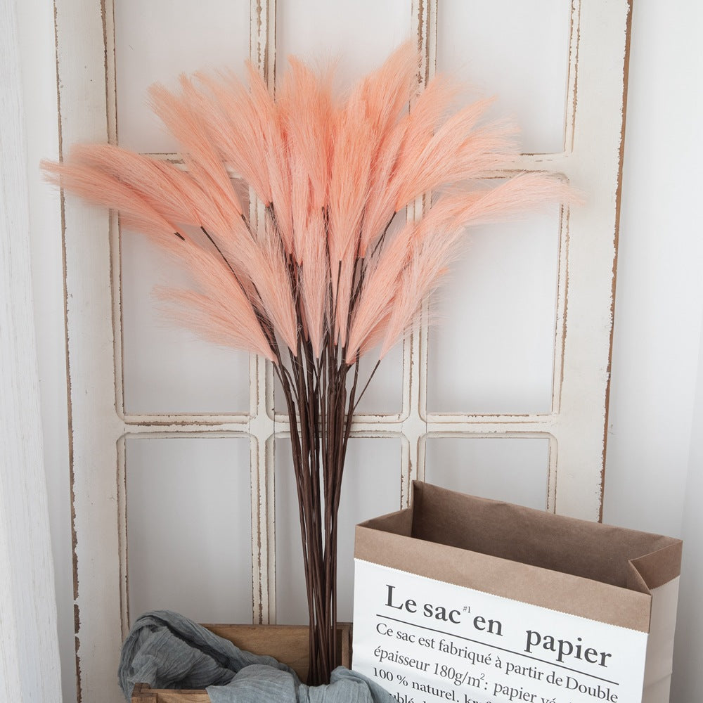 Lifelike Pampas Grass Artificial Flower Arrangement - Stunning Green Plant Decor for Weddings and Home - INSMW85502