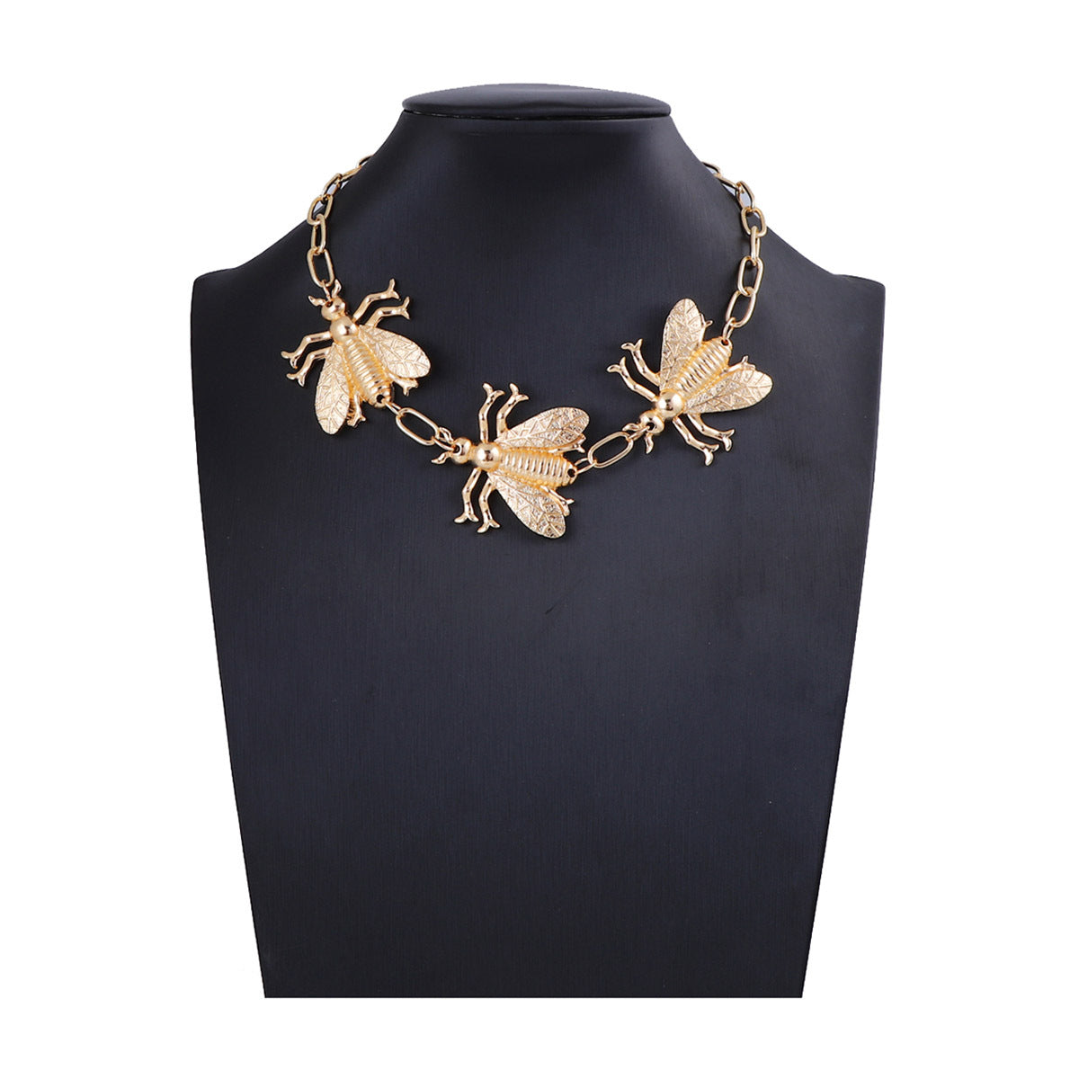 Unique Statement Alloy Animal-Insect Layered Choker Necklace - Exquisite Hip-Hop Punk Style for Bold Fashion Lovers